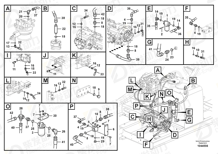 VOLVO Connector SA9412-11056 Drawing