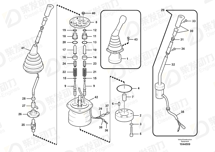 VOLVO Remote control valve 14556360 Drawing VOLVO Remote control valve 14556360 Drawing