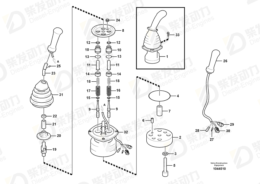 VOLVO Remote control valve 14557287 Drawing VOLVO Remote control valve 14557287 Drawing