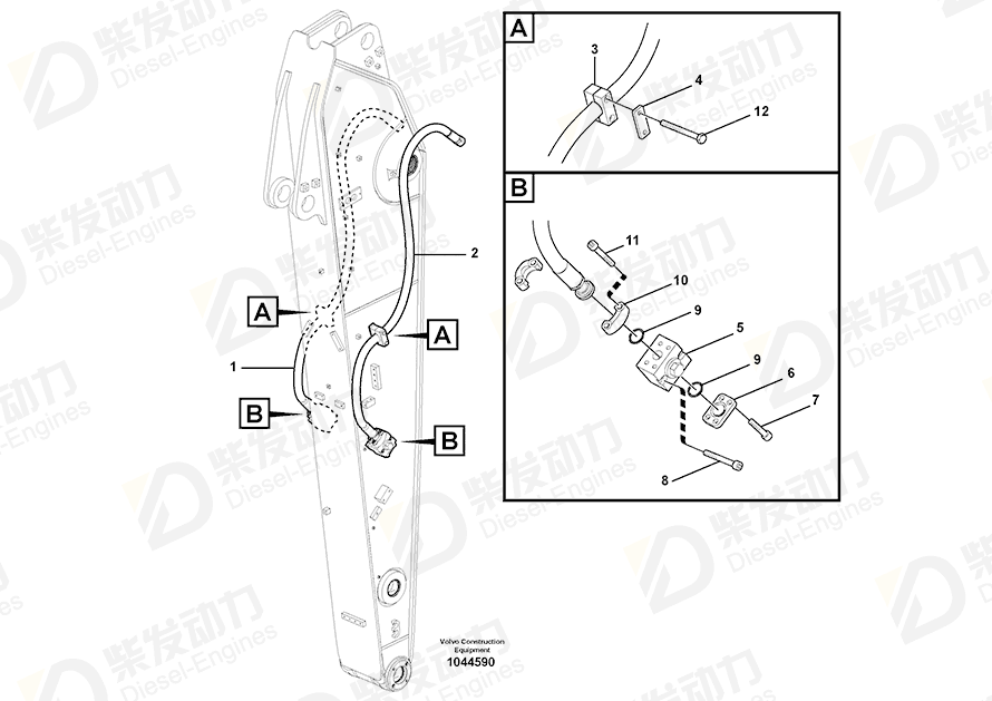 VOLVO Hex. socket screw 984088 Drawing VOLVO Hex. socket screw 984088 Drawing