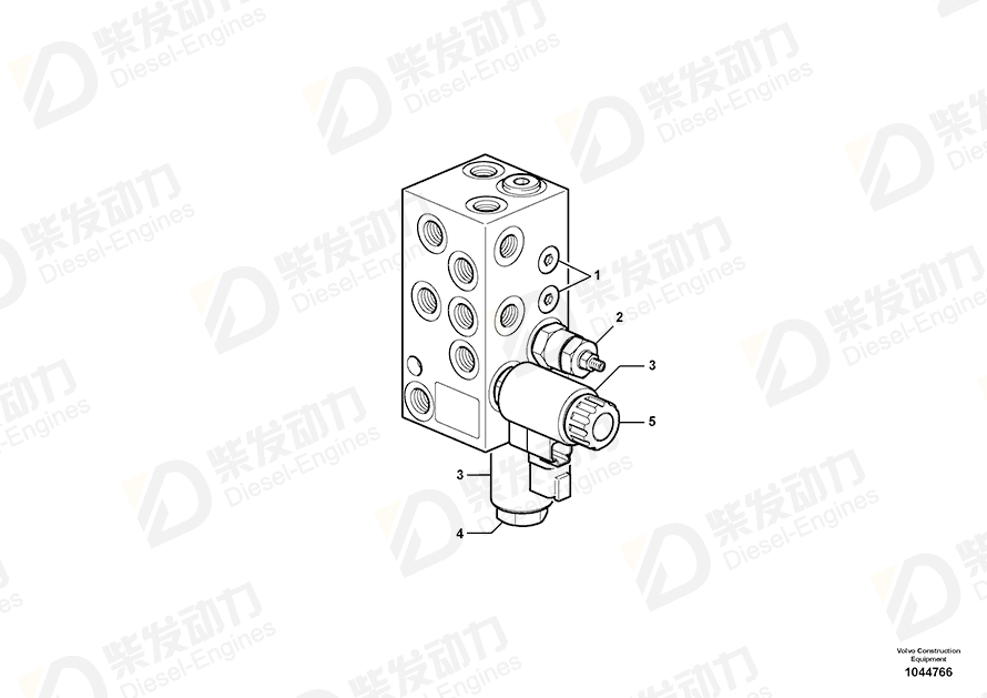 VOLVO Non-return valve 15118547 Drawing VOLVO Non-return valve 15118547 Drawing