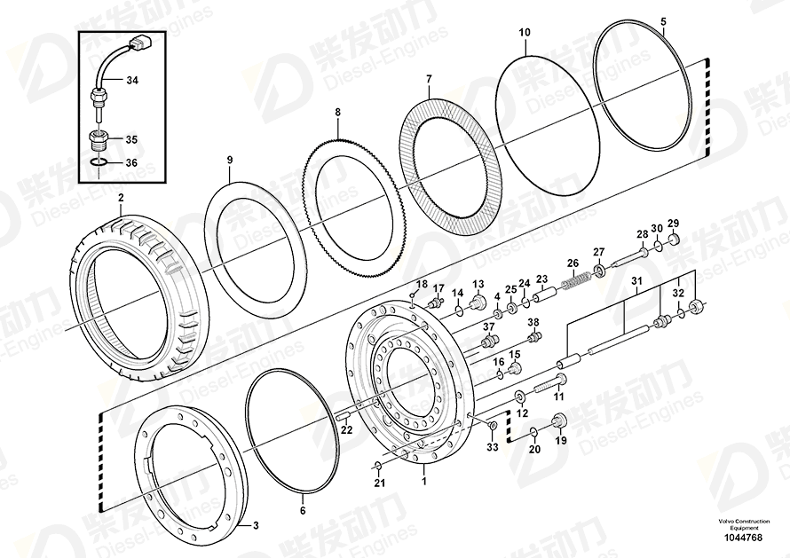 VOLVO Spacer 14506924 Drawing