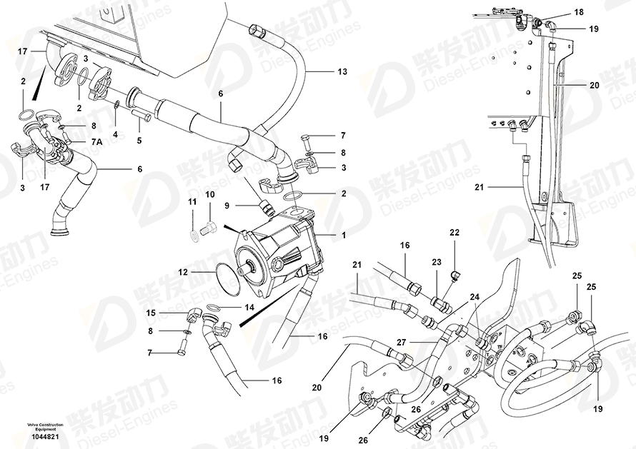 VOLVO Reduction nipple 937049 Drawing VOLVO Reduction nipple 937049 Drawing
