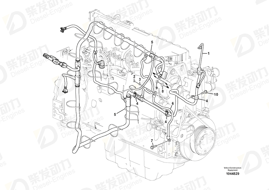 VOLVO Hexagon nut 955821 Drawing