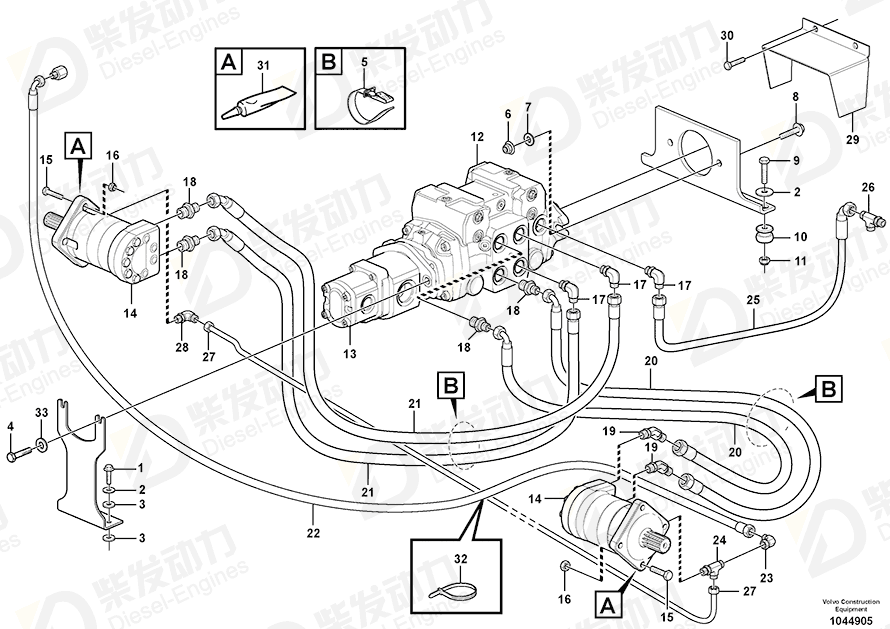 VOLVO Hexagon screw 955538 Drawing VOLVO Hexagon screw 955538 Drawing