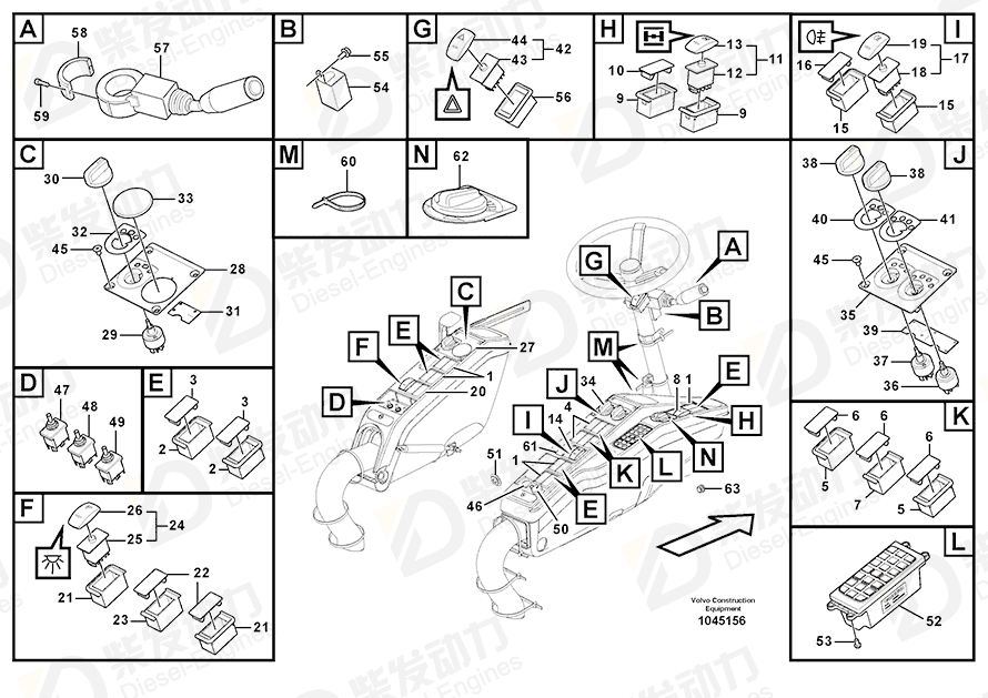 VOLVO Switch 14561412 Drawing