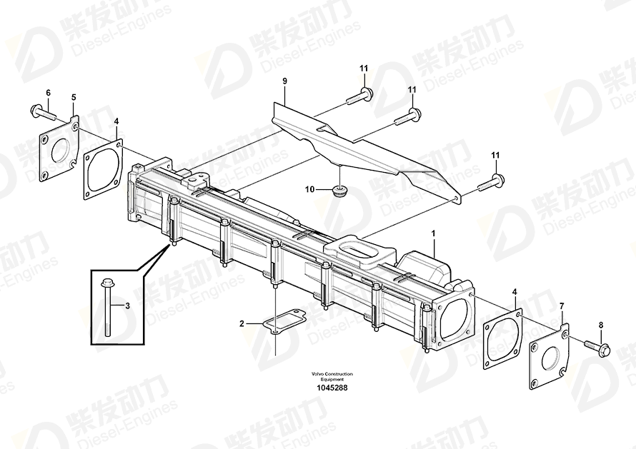 VOLVO Flange screw 20459830 Drawing