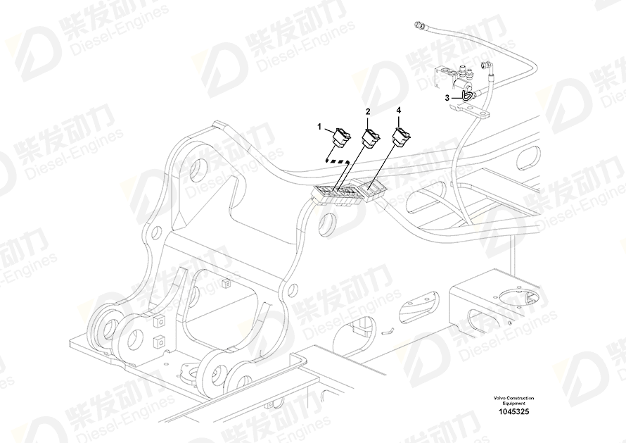 VOLVO Cable harness 14632819 Drawing VOLVO Cable harness 14632819 Drawing