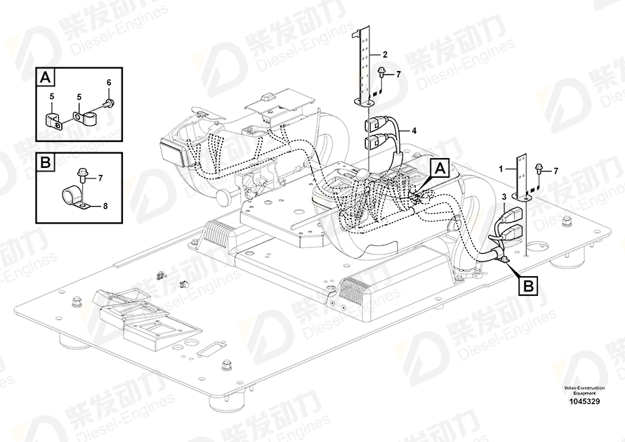 VOLVO Bracket 14576429 Drawing