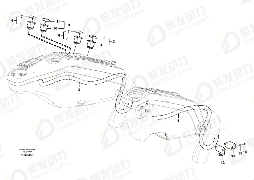 VOLVO Cable harness 14604895 Drawing
