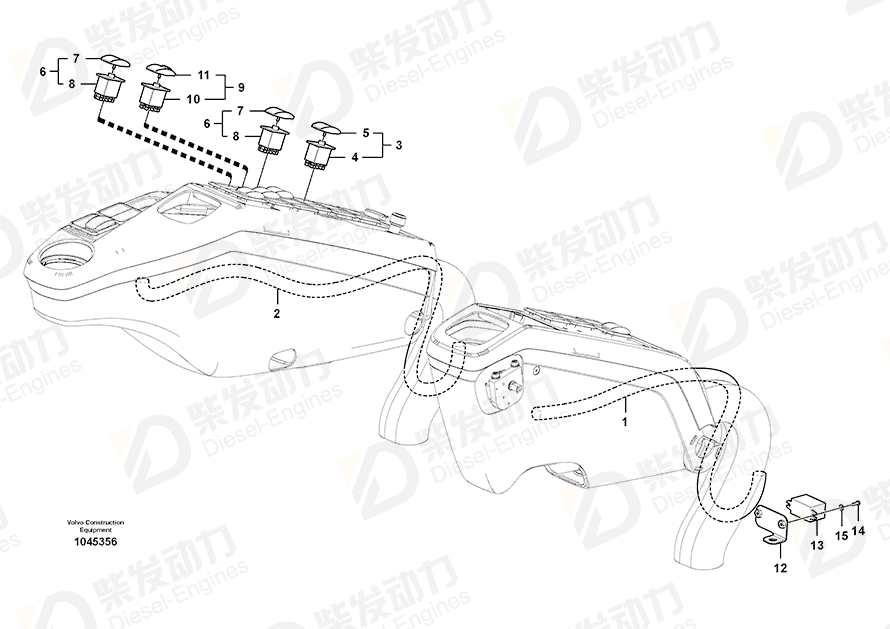 VOLVO Cable harness 14604895 Drawing VOLVO Cable harness 14604895 Drawing