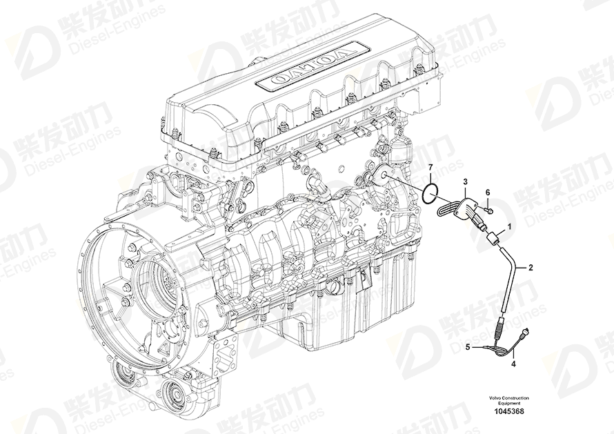 VOLVO Cable 11121664 Drawing