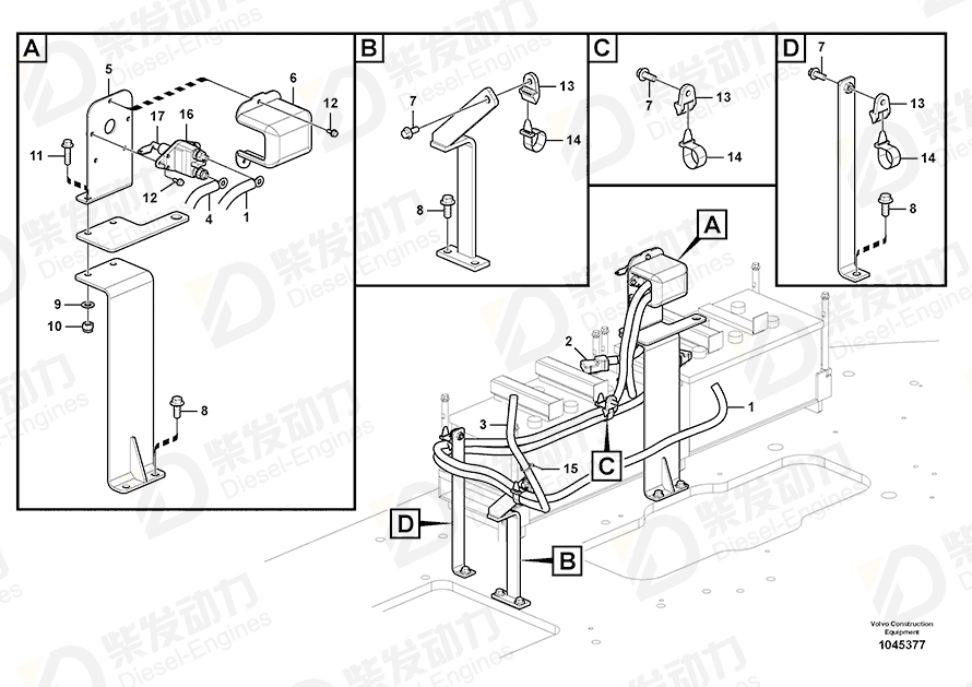 VOLVO Cover 14557503 Drawing