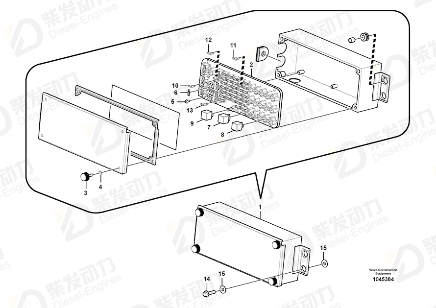 VOLVO Printed circuit board 14607634 Drawing VOLVO Printed circuit board 14607634 Drawing