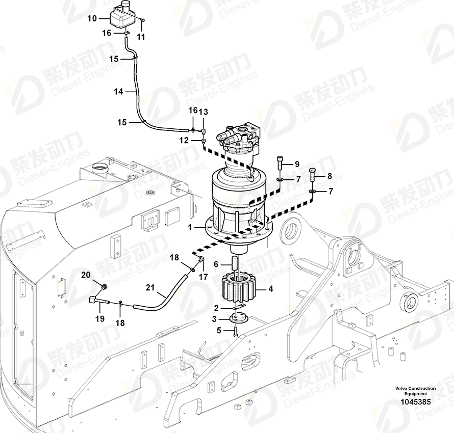 VOLVO Fuel hose 14881112 Drawing