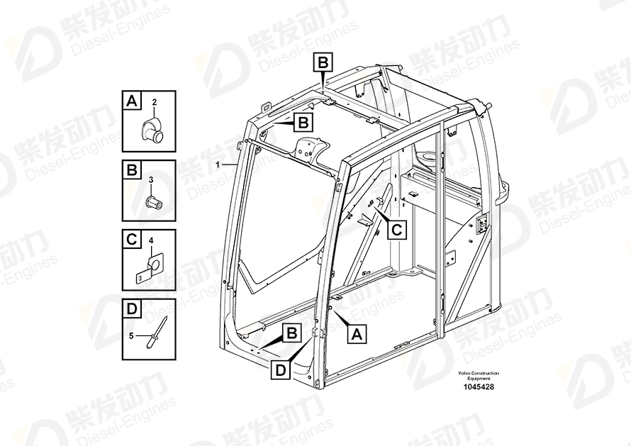 VOLVO Lock bolt 15047321 Drawing