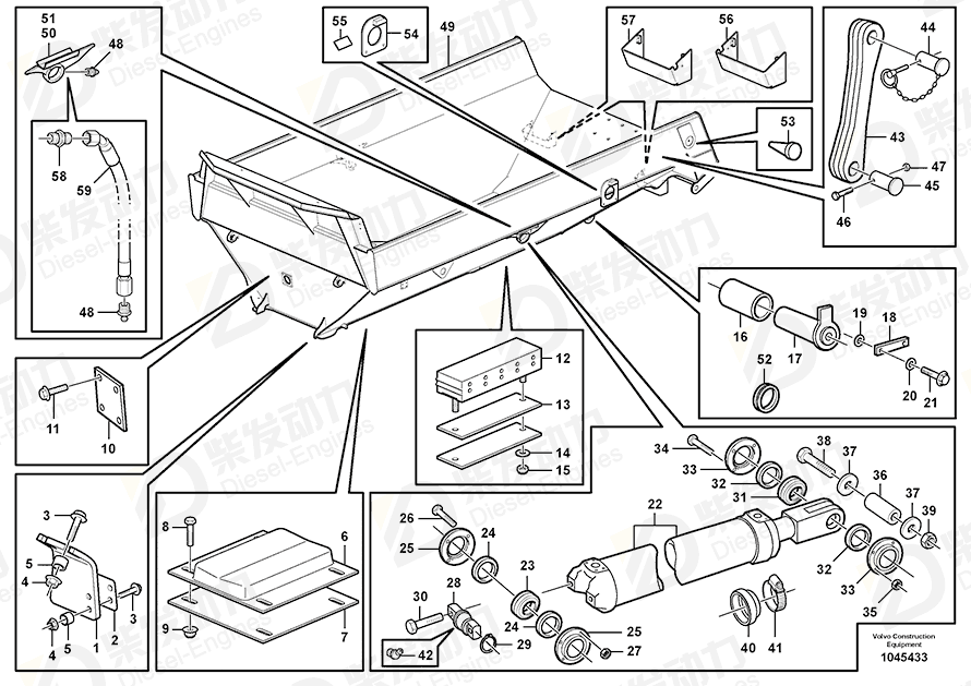 VOLVO Hose assembly 15410773 Drawing VOLVO Hose assembly 15410773 Drawing