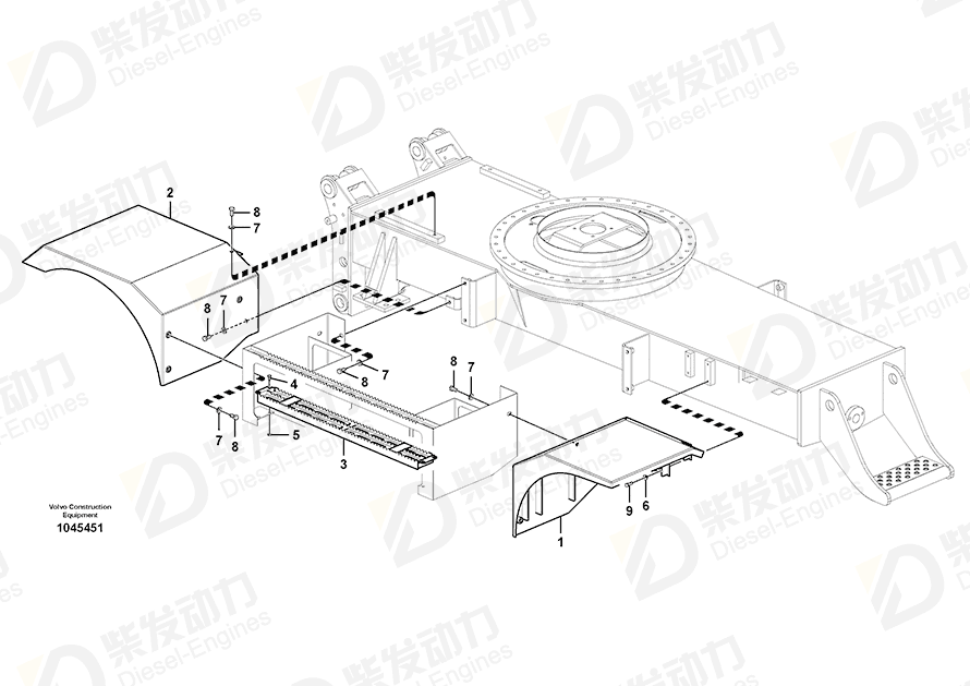 VOLVO Weld nut SA9119-11000 Drawing