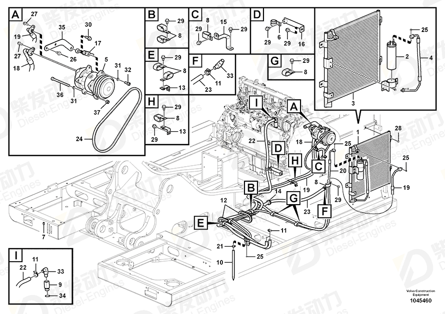 VOLVO Compressor 11412632 Drawing