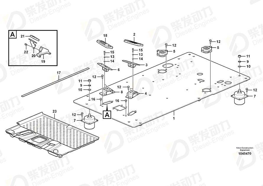 VOLVO Plate 14521974 Drawing