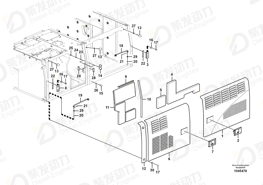 VOLVO Door 14531063 Drawing