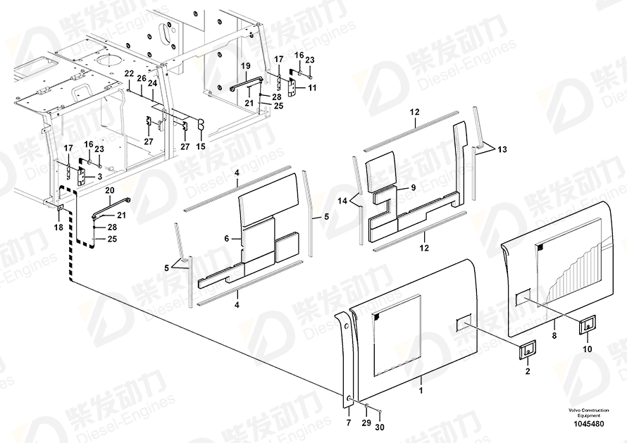 VOLVO Door 14550391 Drawing