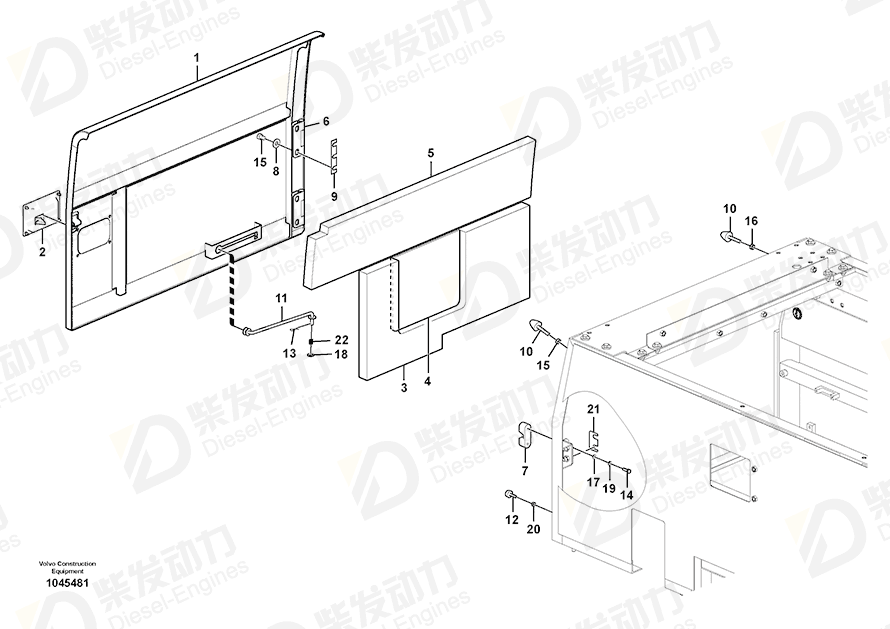 VOLVO Door 14546002 Drawing