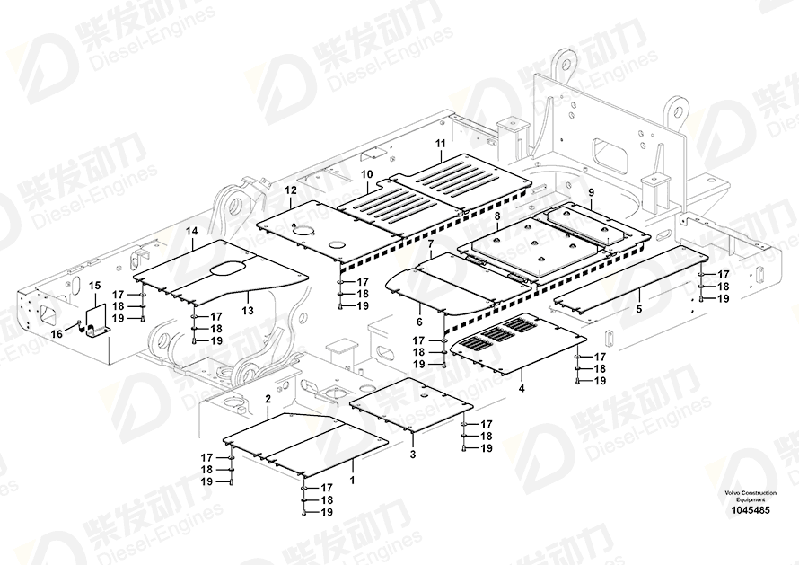 VOLVO Cover 14545563 Drawing
