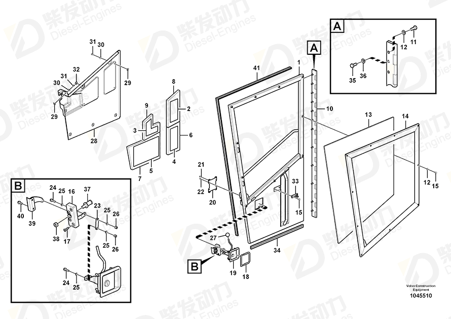 VOLVO Weatherstrip SA9572-10750 Drawing