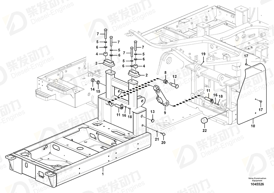 VOLVO Hexagon nut 993210 Drawing VOLVO Hexagon nut 993210 Drawing