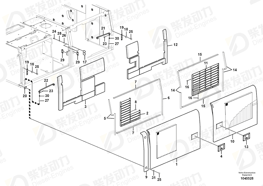 VOLVO Door 14576458 Drawing