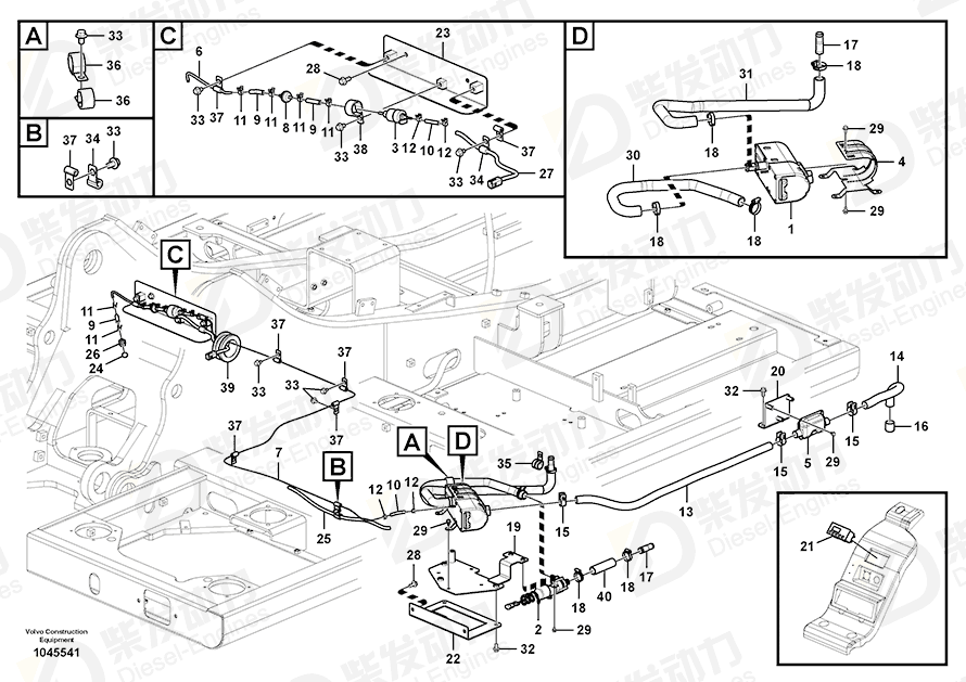 VOLVO Bracket 14539784 Drawing