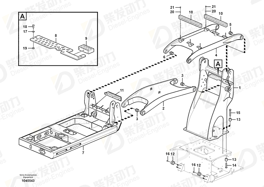 VOLVO Clamp 14351455 Drawing