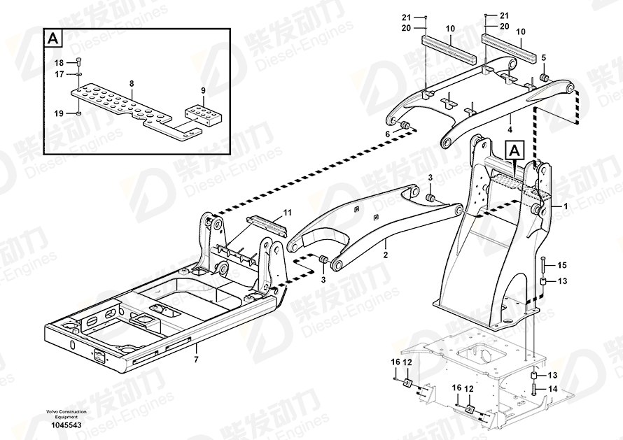 VOLVO Hexagon screw 978954 Drawing