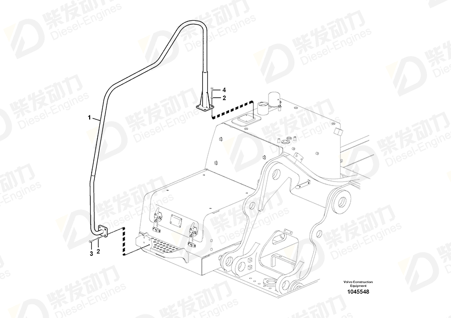 VOLVO Hand rail 14562046 Drawing