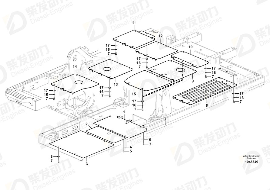 VOLVO Plate 14350497 Drawing