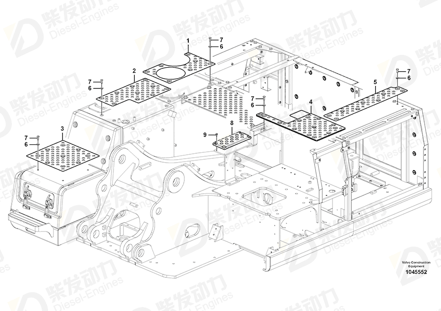 VOLVO Slip protection 14591592 Drawing
