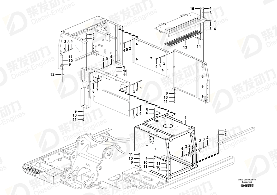 VOLVO Bracket 14563697 Drawing