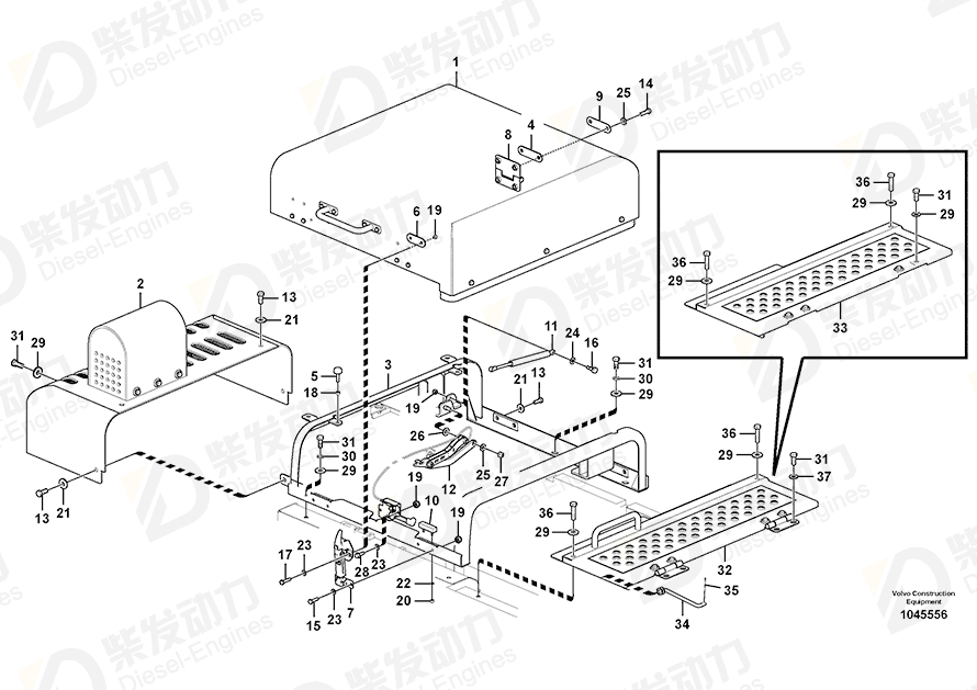 VOLVO Cover 14533328 Drawing