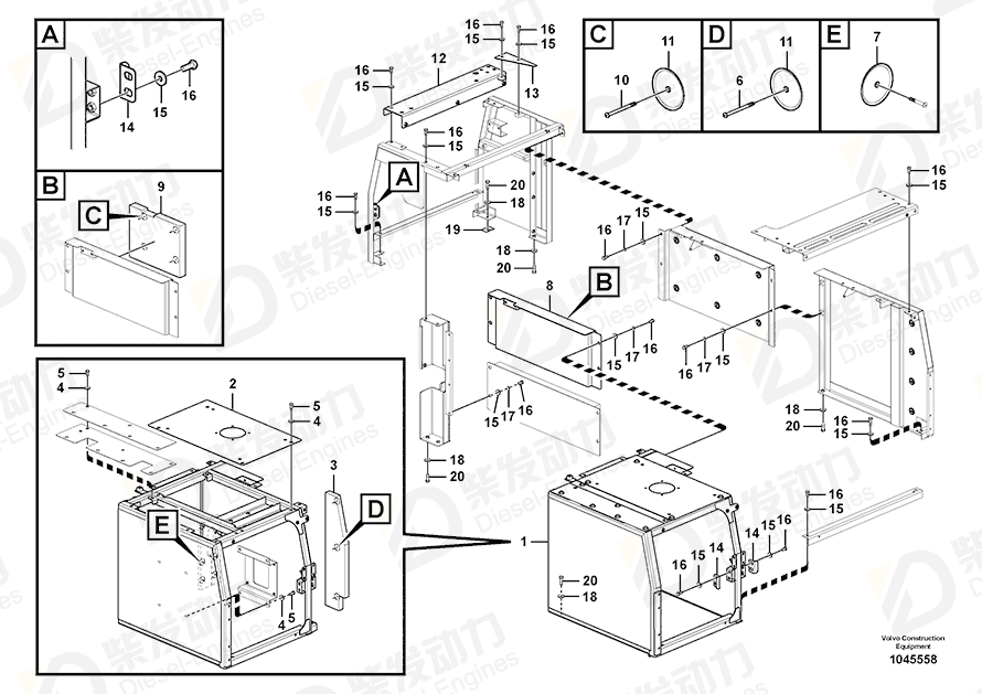 VOLVO Cover 14546828 Drawing