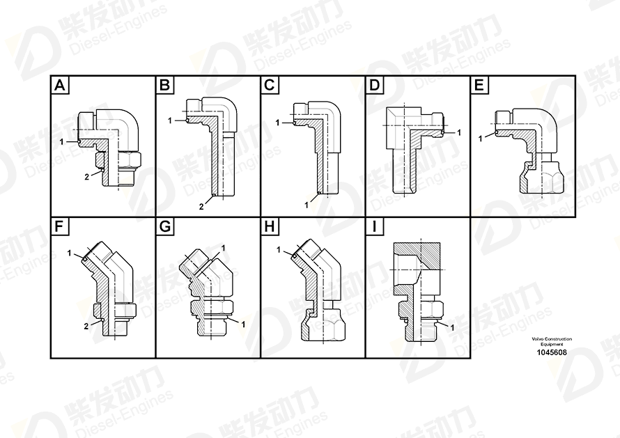 VOLVO Elbow nipple 935014 Drawing