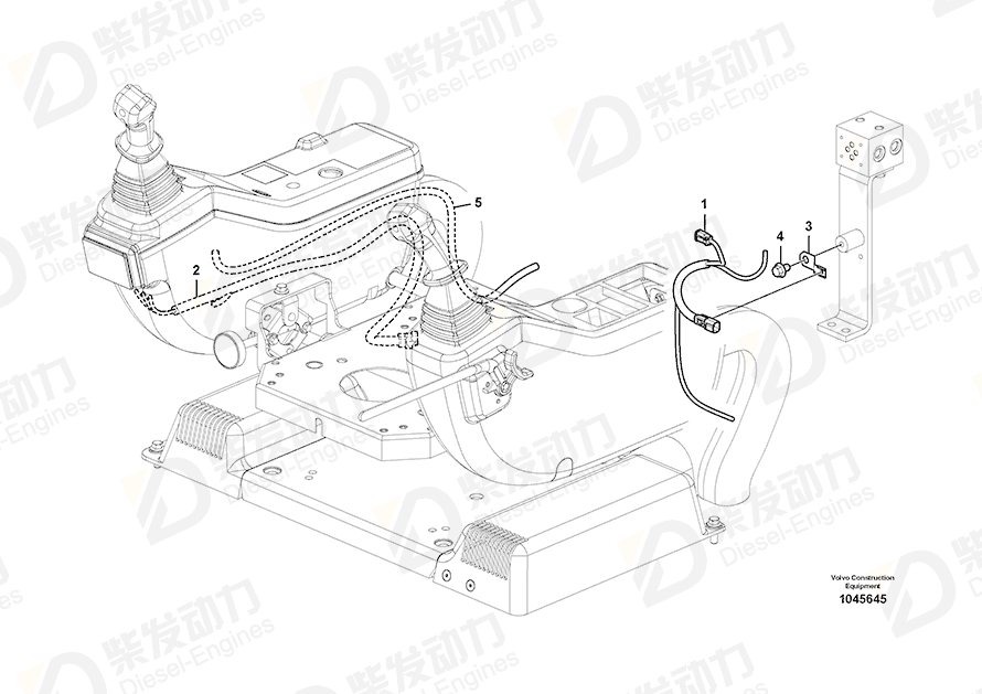 VOLVO Cable harness 14602884 Drawing