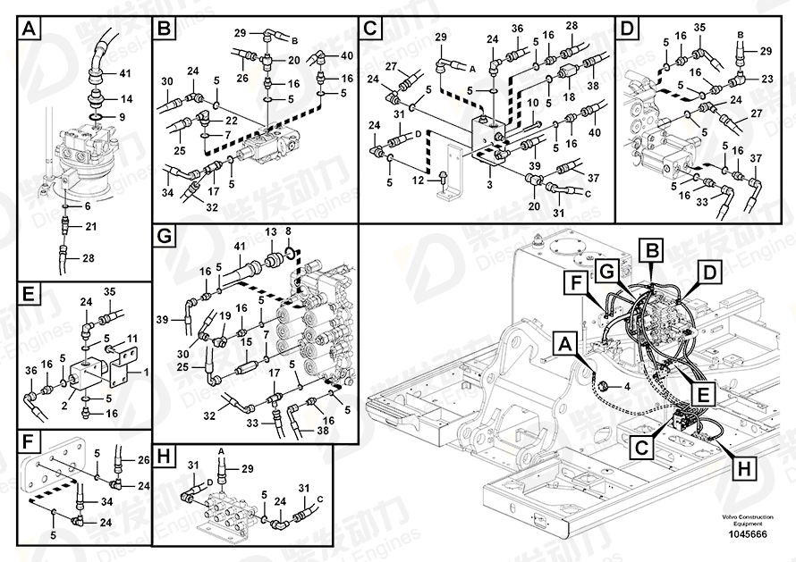 VOLVO Flange screw 965180 Drawing