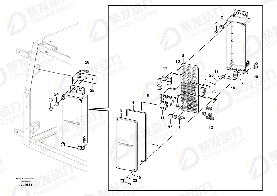 VOLVO Fuse box 14607671 Drawing