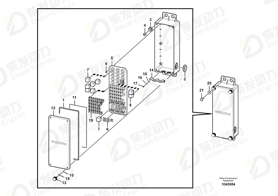 VOLVO Printed circuit board 14607638 Drawing VOLVO Printed circuit board 14607638 Drawing