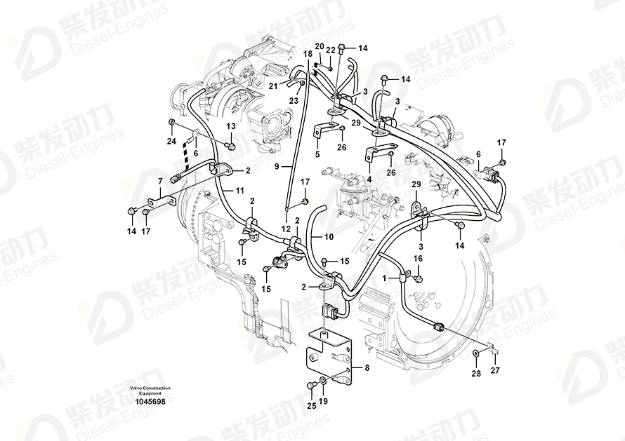 VOLVO Cable harness 14690437 Drawing VOLVO Cable harness 14690437 Drawing