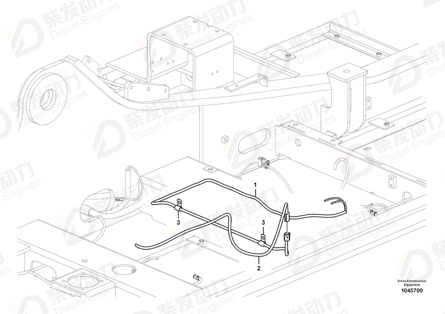 VOLVO Cable harness 14616330 Drawing