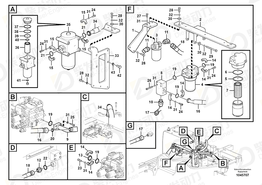 VOLVO Bracket 14612095 Drawing