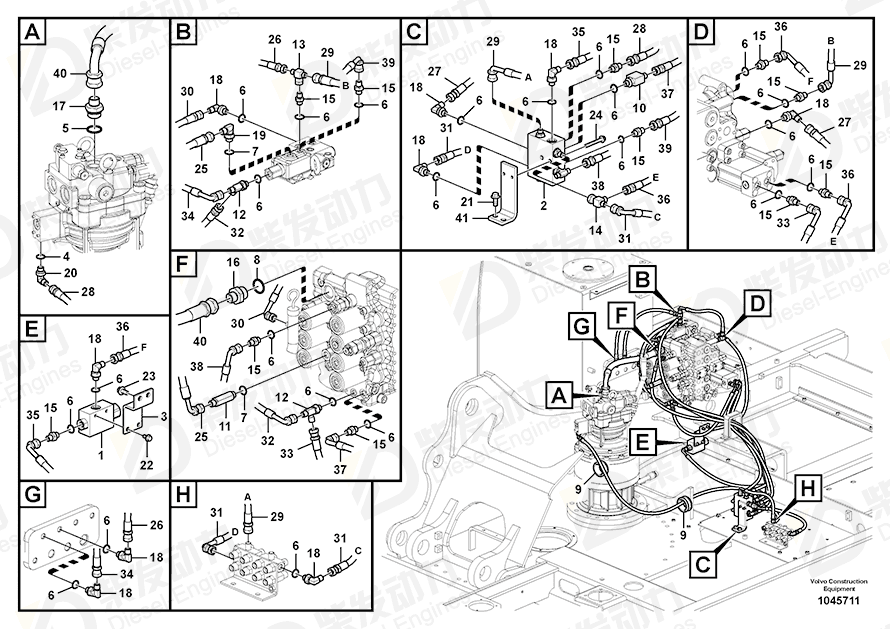 VOLVO Valve 14578619 Drawing