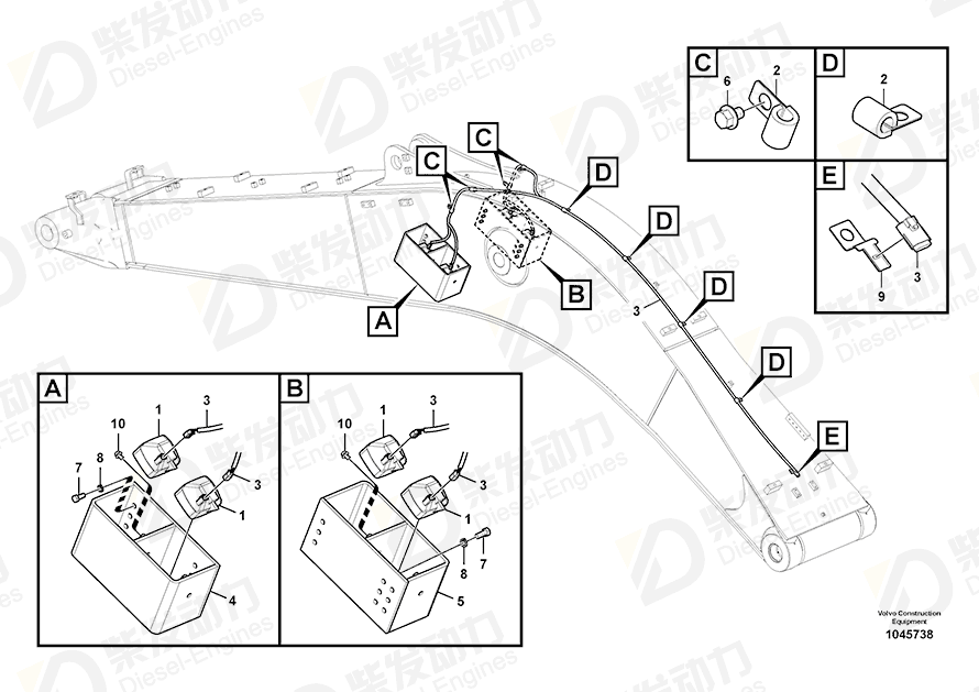 VOLVO Bracket 14596892 Drawing